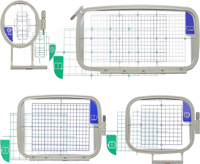 New brothread Embroidery Machine Hoop 4 in 1 Set(SA442+SA443+SA444+SA445) Compatible with Brother PE900 SE2000 PE800 SE1900 SE1950 PE780D 770 700 750D SE1800 Innovis1250D Babylock Accord Emore Ellure - Image 1